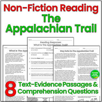 Preview of Nonfiction Reading Passages: The Appalachian Trail
