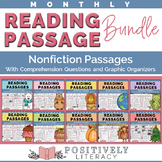 Nonfiction Reading Passages with Monthly Topics Bundle