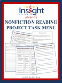 Nonfiction Reading Project w/a Task Menu & Tic Tac Toe Pro