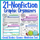 Nonfiction Reading Response Graphic Organizers - Printable