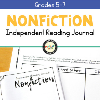 Preview of Nonfiction Reading Response Journal