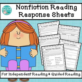 Nonfiction Reading Response Sheets by Engaging Education Materials