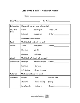 Preview of Nonfiction Research Project Planner