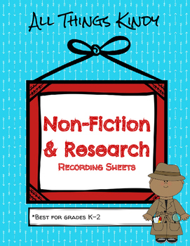 Preview of Nonfiction Research Recording Sheets