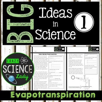 Nonfiction Science Close Reading 1: Evapotranspiration by CrazyScienceLady