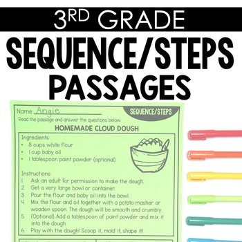 Preview of Nonfiction Sequence & Steps 3rd Grade Reading Toothy®