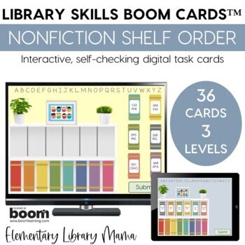 Preview of Nonfiction Shelf Order Boom Cards | Self Correcting Digital Task Cards
