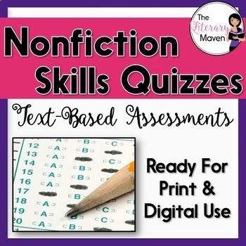 Preview of Nonfiction Skills Quizzes: Text-Based Assessments