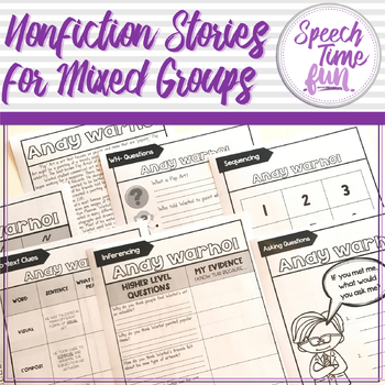 Preview of Nonfiction Stories for Mixed Speech and Language Groups