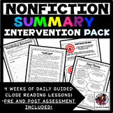 Nonfiction Summary Reading Intervention Unit