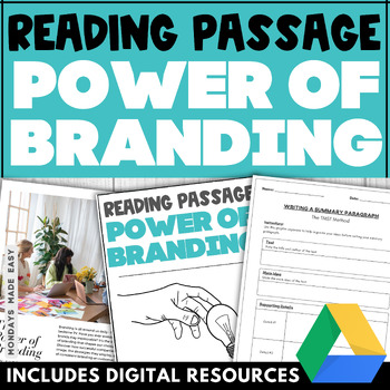 Preview of Nonfiction Summary - The Power of Branding Reading Comprehension Passage - OLC