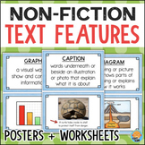 Nonfiction Informational TEXT FEATURES Worksheet Posters A