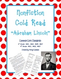 Nonfiction Text Cold Read: Abraham Lincoln (Common Core 3r