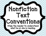 Nonfiction Text Conventions Posters FREEBIE!
