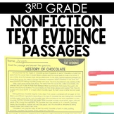Nonfiction Text Evidence 3rd Grade Reading Toothy®