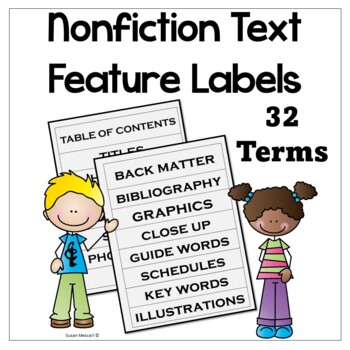 Preview of Nonfiction Text Feature Labels