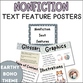 Nonfiction Text Feature Posters | Earthy Boho Theme