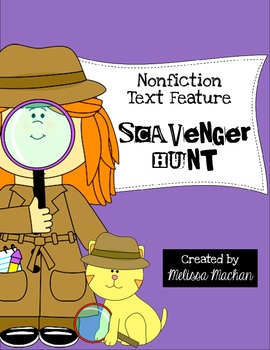 Preview of Nonfiction Text Feature Scavenger Hunt {FREE}