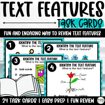 Preview of Nonfiction Text Feature Task Cards