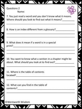 Text Features Worksheet Text Features Activities Nonfiction Text Features