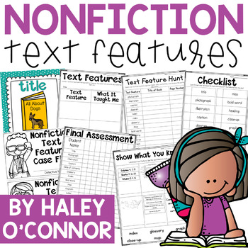 Preview of Nonfiction Text Features Posters, Activities, and Assessments