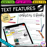Nonfiction Text Features Passages, Anchor Chart, Worksheet