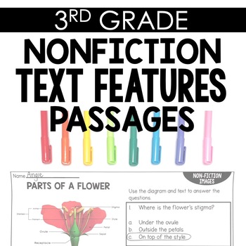 Preview of Nonfiction Text Features 3rd Grade Reading Toothy®