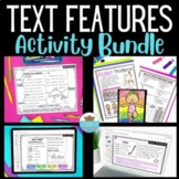 Nonfiction Text Features Activities, Worksheets, Games Bundle