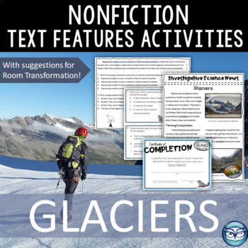 Preview of Glaciers Science Nonfiction Reading Passage and Activities