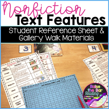 Preview of Nonfiction Text Features Activity: Gallery Walk Chart Poster & Student Materials