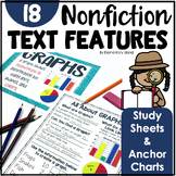 Nonfiction Text Features Worksheets Anchor Charts & Graphi