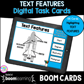 Preview of Nonfiction Text Features Boom Cards ™ 2nd & 3rd Grade Digital Task Cards