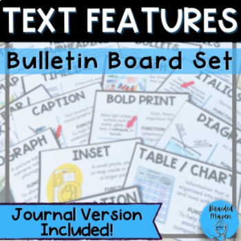 Preview of Nonfiction Text Features Bulletin Board Set | Text Feature Posters