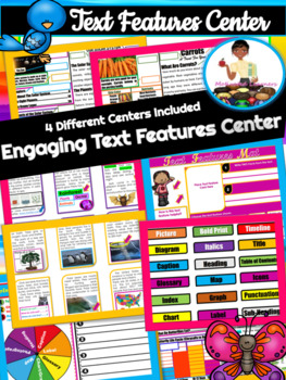 Preview of Nonfiction Text Features Center | Nonfiction Text Features Games