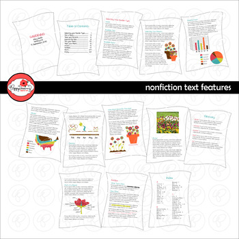 Preview of Nonfiction Text Features Clipart by Poppydreamz