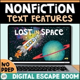 Nonfiction Text Features Digital Escape Room Game - Readin