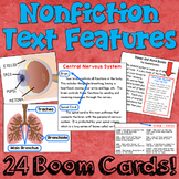 Nonfiction Text Features Digital Task Cards: BOOM Cards