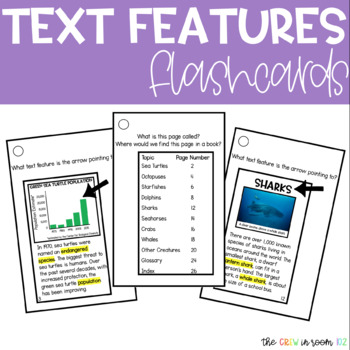 Preview of Nonfiction Text Features Flashcards