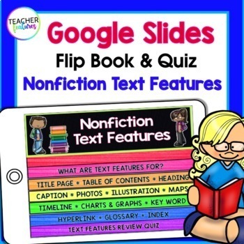 Preview of NONFICTION TEXT FEATURES 2nd & 3rd Grade Activities GOOGLE SLIDES + EASEL