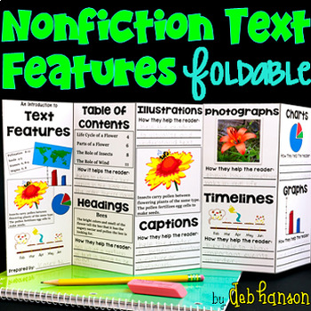 Preview of Nonfiction Text Features Foldable Activity in Print and Digital