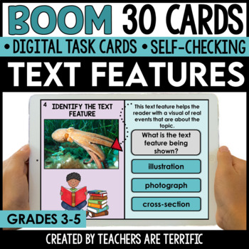 Preview of Nonfiction Text Features Identification Boom Cards