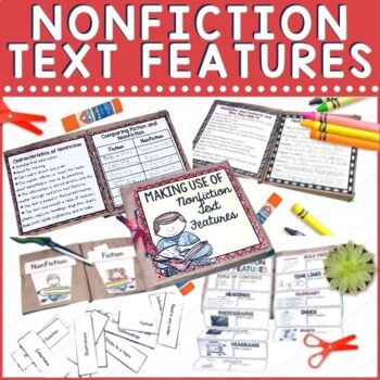 Preview of Nonfiction Text Features Project Paper Bag Book Comprehension Activity