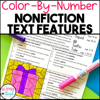 Preview of Nonfiction Text Features Passages Reading Comprehension Worksheets