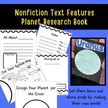 Preview of Nonfiction Text Features Planet Research Book