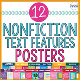 Nonfiction Text Features Posters - Classroom Posters- Clas