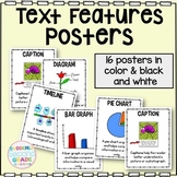 Nonfiction Text Features Posters Anchor Charts