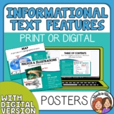 Informational Text Features Posters - Mini Anchor Charts  