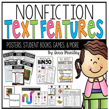 Preview of Nonfiction Text Features: Posters, Student Books, Games, & More!