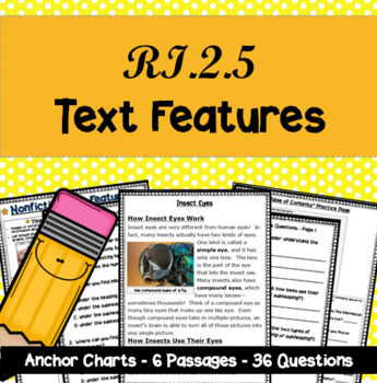 Nonfiction Text Features - RI.2.5: 2nd Grade Reading | TPT