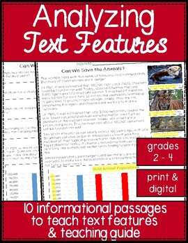 Preview of Nonfiction Text Features Reading Comprehension Passages with Questions